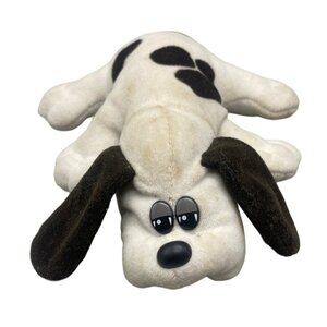 vintage tonka pound puppy 1985 plush animal white brown 8" long READ